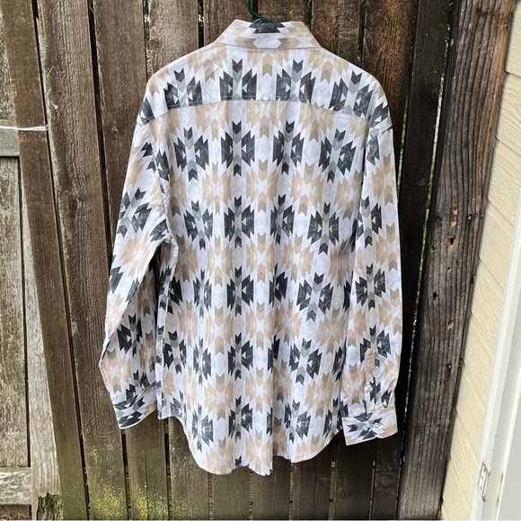 Rock & Roll Denim Men’s Classic Fit Aztec Print Button Down Shirt NWT Sz L - Picture 8 of 13